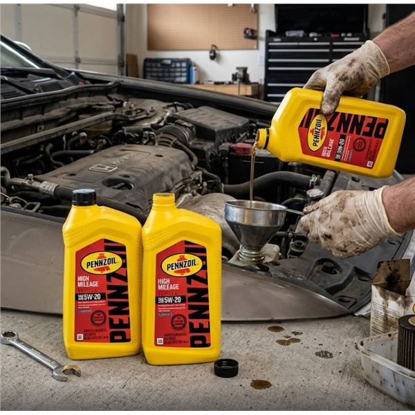 Pennzoil High Mileage Motor Oil 5W-20, 946ml, Set of 6