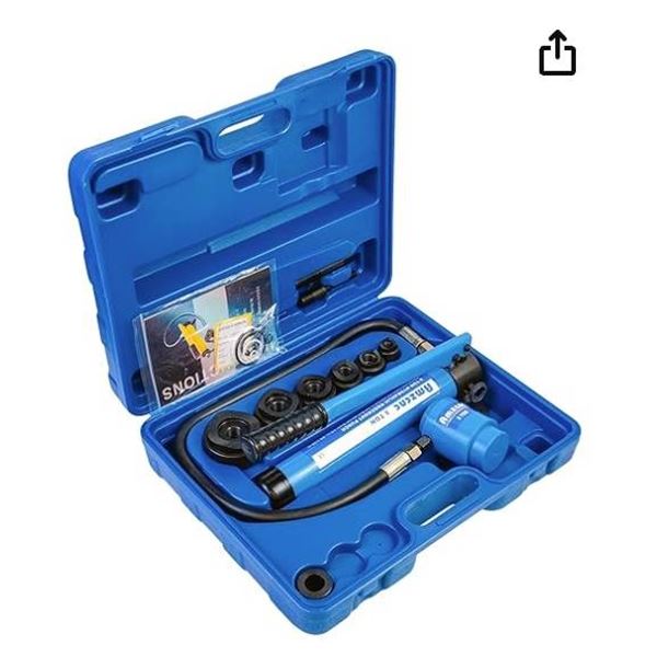 AMZCNC Hydraulic Knockout Punch Electrical Conduit Hole Cutter Set KO Tool Kit 1/2 to 2 inch (8T(1/2