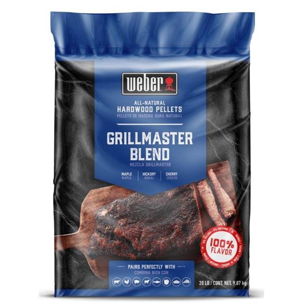 Grillmaster Blend Hardwood Pellets, 20 lb, For Grilling and Smoking