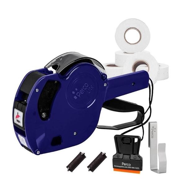 Perco Lite Price Gun Kit with 5000 Labels and 2 Ink Rollers