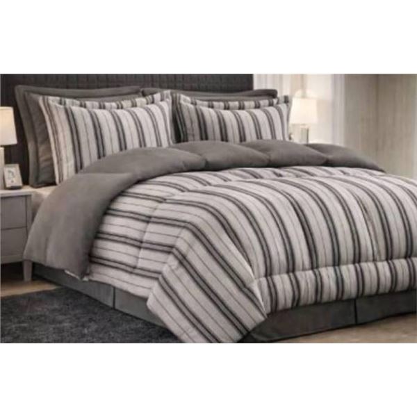 King Size Comfy Bamboo World Graham Bed In A Bag Comforter Set, 7 Pieces
