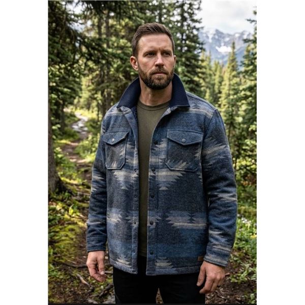 JACHS New York Quilted Lined Denim Jacket with Chest Pockets XXL