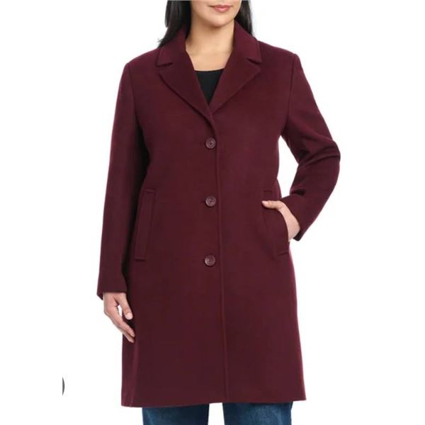 Vince Camuto Women's Coat, Size XL, Burgundy
