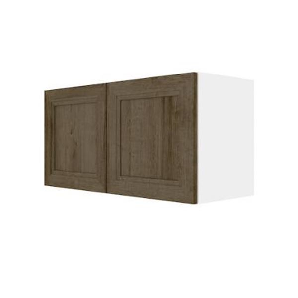 Eklipse 30-Inch Wall Cabinet With Double Doors and Oak Finish - Model EROS-WP30