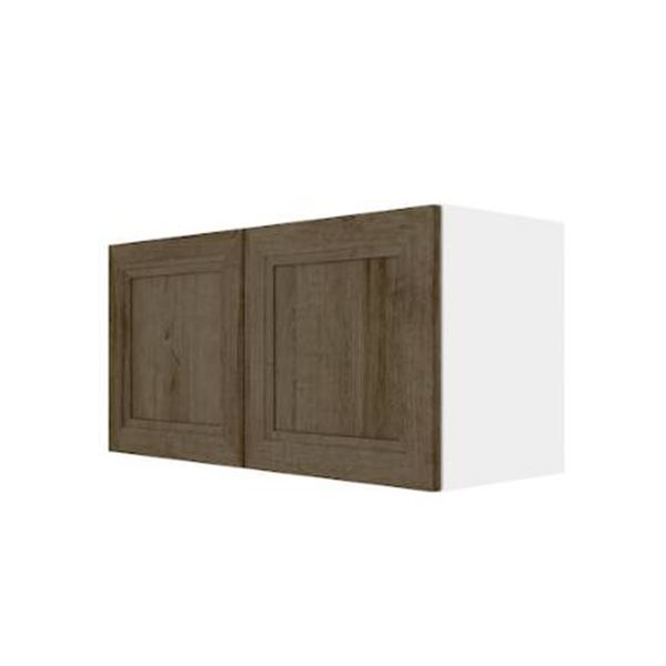 Eklipse 30-Inch Wall Cabinet With Double Doors and Oak Finish - Model EROS-WP30