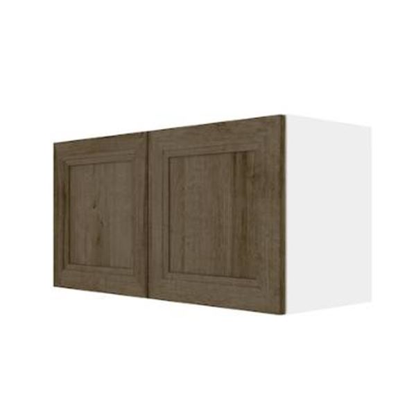 Eklipse 30-Inch Wall Cabinet With Double Doors and Oak Finish - Model EROS-WP30