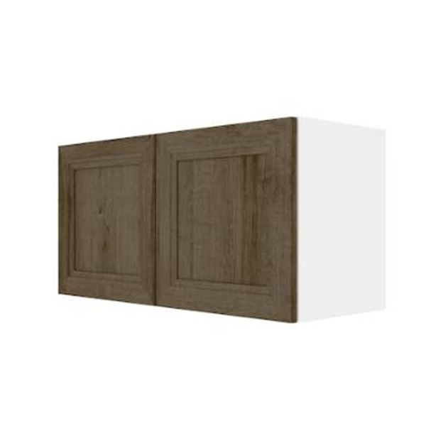 Eklipse 30-Inch Wall Cabinet With Double Doors and Oak Finish - Model EROS-WP30