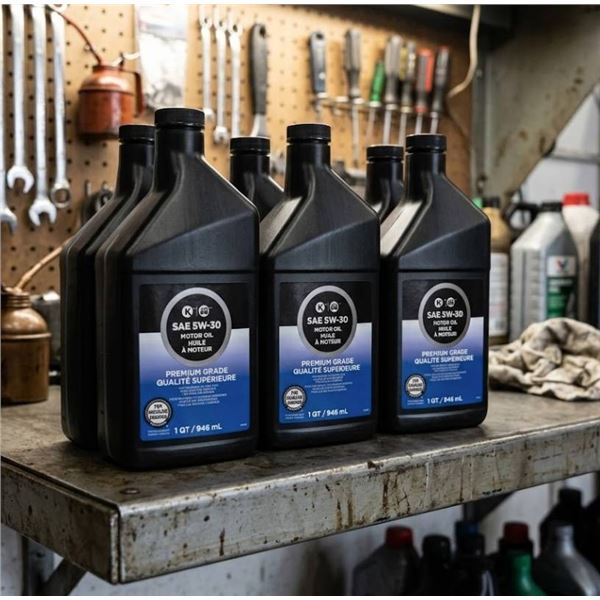 Kirkland SAE 5W-30 Premium Grade Motor Oil, 6 x 946 mL