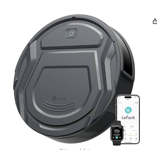 Lefant M210P Robotic Vacuum Cleaner, Industrial Grey with Freemove 3.0 Technology