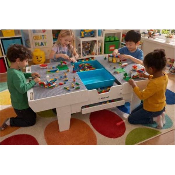 KidKraft Play Table With Storage And Gray Surfaces