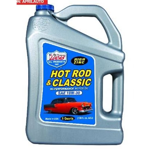 Lucas Oil Products SAE 10W-40 Hot Rod & Classic Motor Oil, 5 Quarts