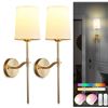 Image 1 : IThird Battery Operated Wall Sconces With Remote and Touch Control