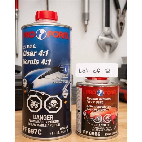 Pro Form PF 697C Clear 4:1 and PF 698C Medium Activator