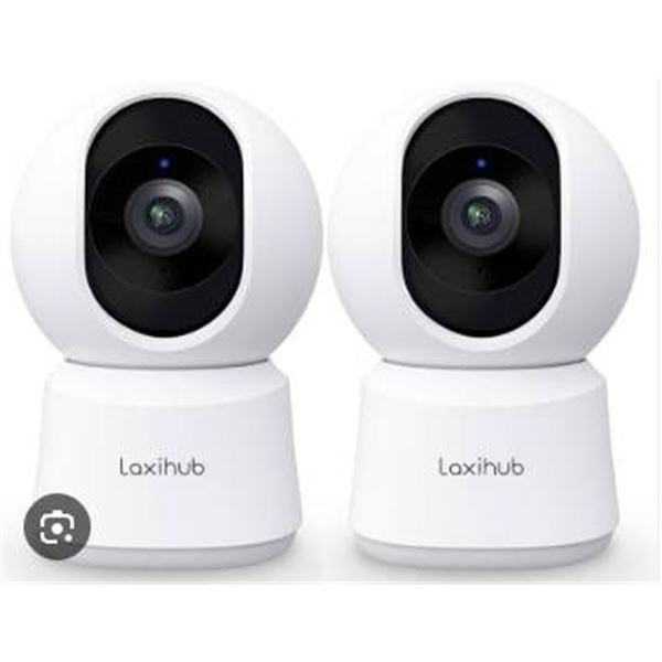 Laxihub P2T 2-Pack 2MP Indoor Wi-Fi Cameras With Alexa Support