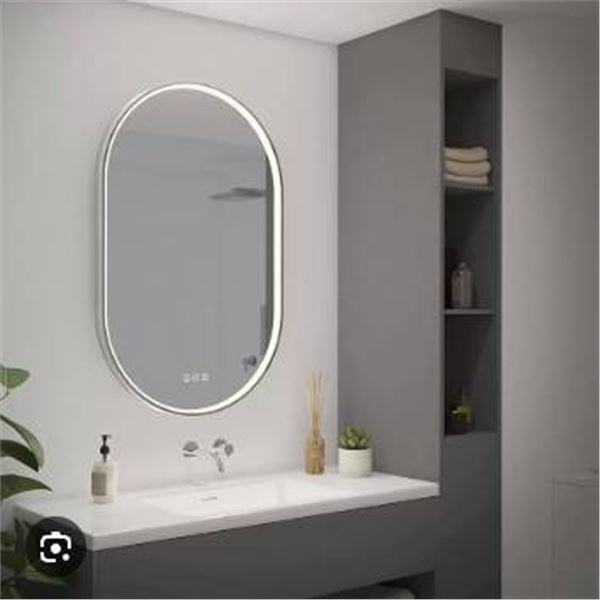 Artika Rogue Oval LED Mirror With Dimmable Lighting and Anti-Fog Feature