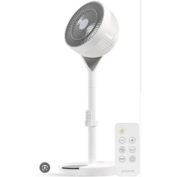 Woozoo Pedestal Fan with Remote and Adjustable Height