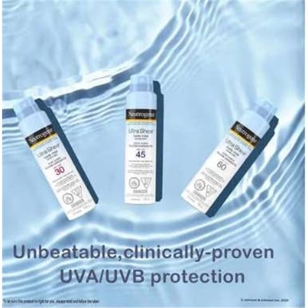 Neutrogena Ultra Sheer Body Mist SPF 60 Sunscreen, 3 x 141 g