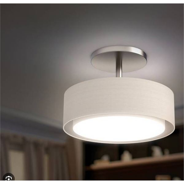 Koda Duo-Mount Fabric Drum Ceiling Light with 3 Light Modes