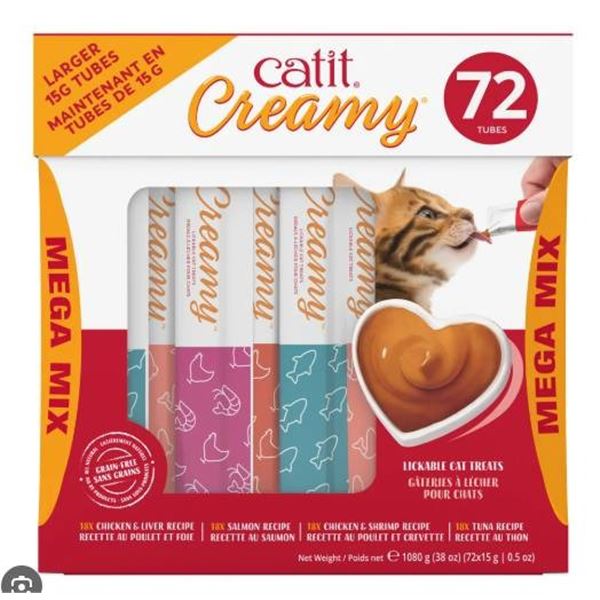 Catit Creamy Mega Mix Cat Treat Set - 72 Tubes