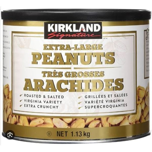 Kirkland Signature Extra-Large Peanuts, Roasted & Salted, 1.13kg