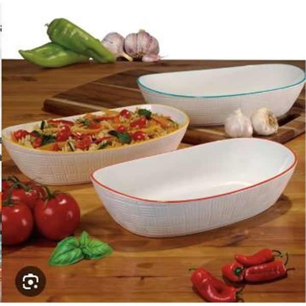 3-Piece Porcelain Serving Bowls Set