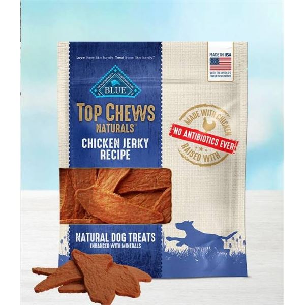 Blue Buffalo Top Chews Naturals Chicken Jerky Recipe Dog Treats
