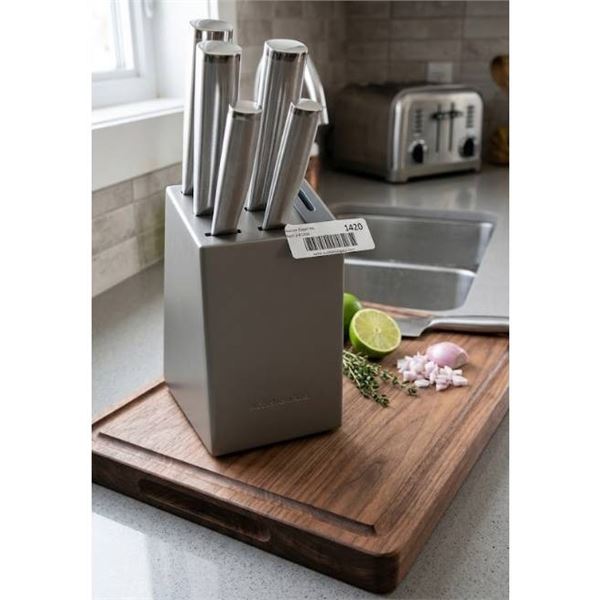 KitchenAid 6-Piece Knife Block Set with Stainless Steel Handles
