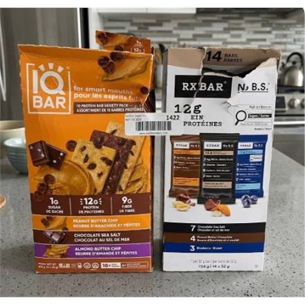 IÃ– Bar and RXBAR 12g Protein Bars Assorted Flavors