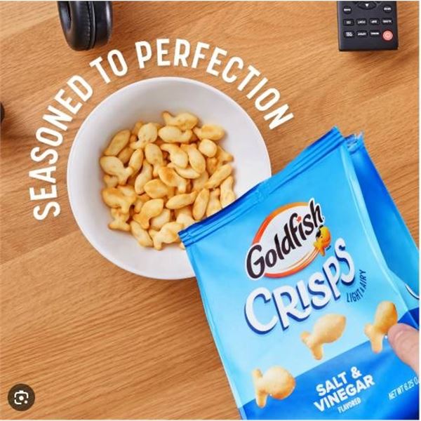 Goldfish Crisps Salt and Vinegar, 14 Packs of 177g Each