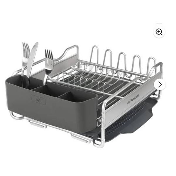 Polder 4-Piece Dish Rack with Advanced Aluminum Construction