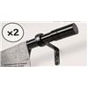 Image 1 : Umbra Black 2-Pack Curtain Rods, 40-88 in. Length, 1 in. Diameter