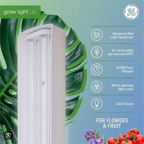 GE LED Grow Light Strip, Full Spectrum, 4 Feet, 30 Watts