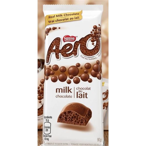 Nestle Aero Milk Chocolate Bars 15 x 97g Pack