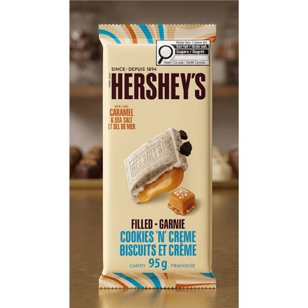 Hershey's Filled Cookies 'n' Creme Caramel and Sea Salt Candy Bar