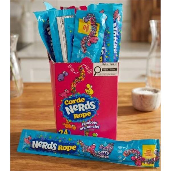 Nerds Rope Candy Variety Pack - Rainbow and Berry Flavors, 24 Count