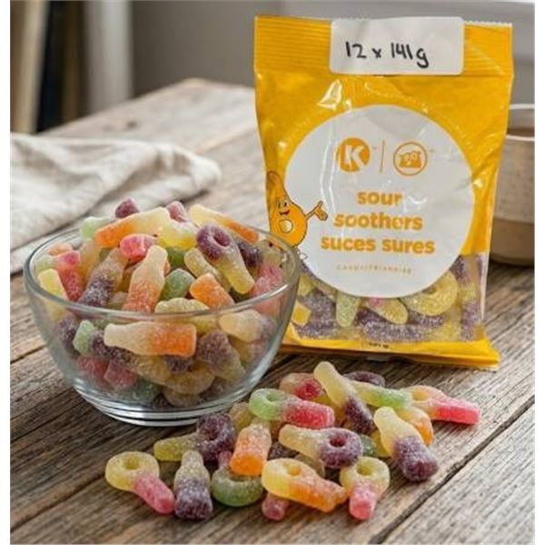 Sour Soothers Candy - 12 Pack of 141g Bags