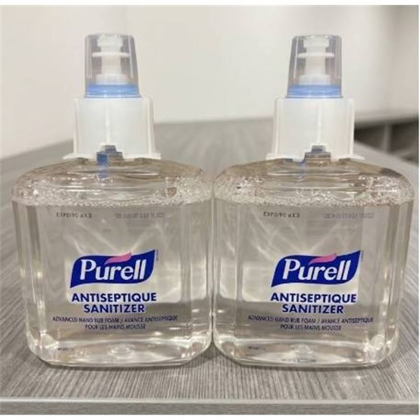 2 Purell Advanced Hand Rub Foam 1200 mL Refill Cartridges