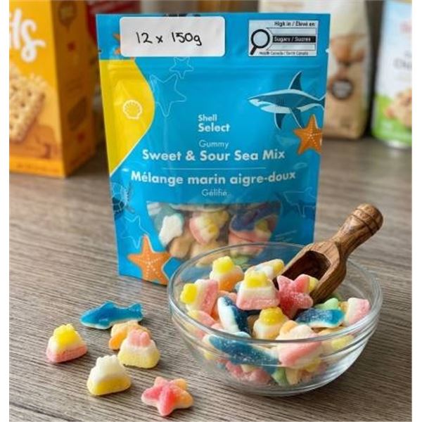 Shell Select Gummy Sweet & Sour Sea Mix, 12 x 150 g