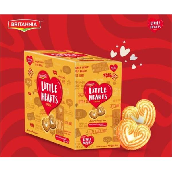 Britannia Little Hearts Classic Biscuit Packs with Individual Portions