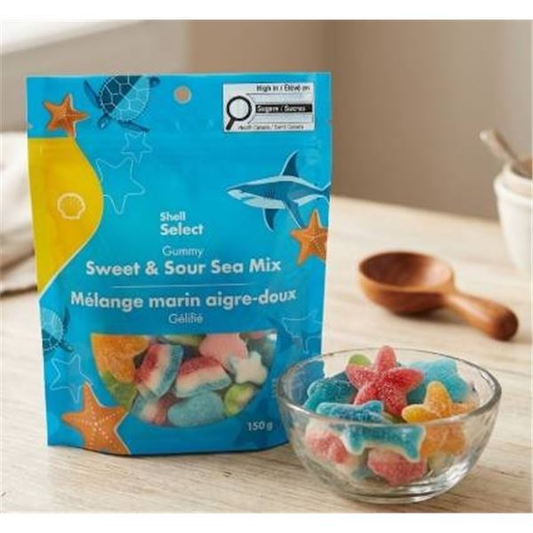 Shell Select Gummy Sweet & Sour Sea Mix, 12 x 150g