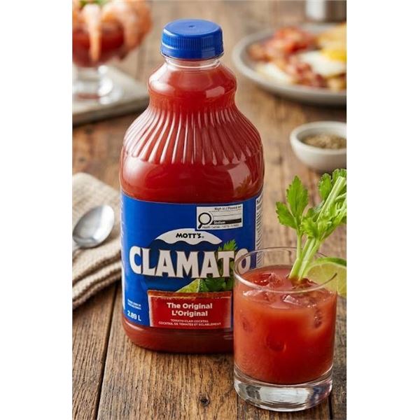 7 Bottles Of Mott's Clamato Tomato Cocktail, 1.89L Each