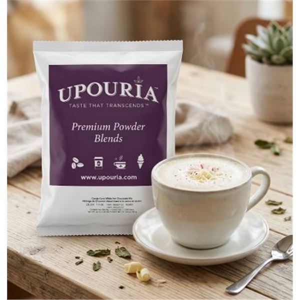 Upouria Premium Powder Blends Candy Cane White Hot Chocolate Mix, 2 lbs