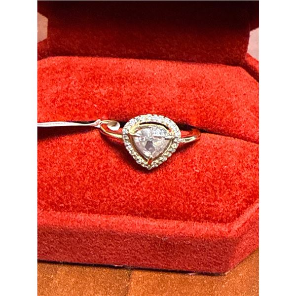 10K Gold Ring with 1.1 ct Natural Fancy Diamond Centerpiece