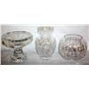 Image 1 : Lot of 3 Crystal Vases