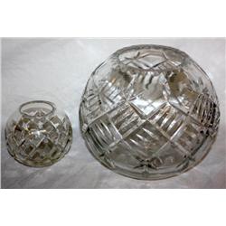 Lot of 2 Crystal Candle Holders