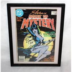 Framed 1987 Signed Elvira Comic Book