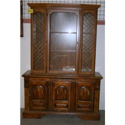 Large Wood China Hutch