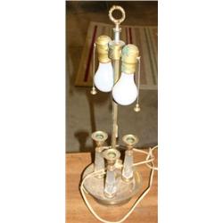 Vintage Brass & Crystal Lamp