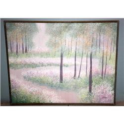 Framed Oil of Trees