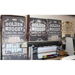 4 Golden Nugget Signs